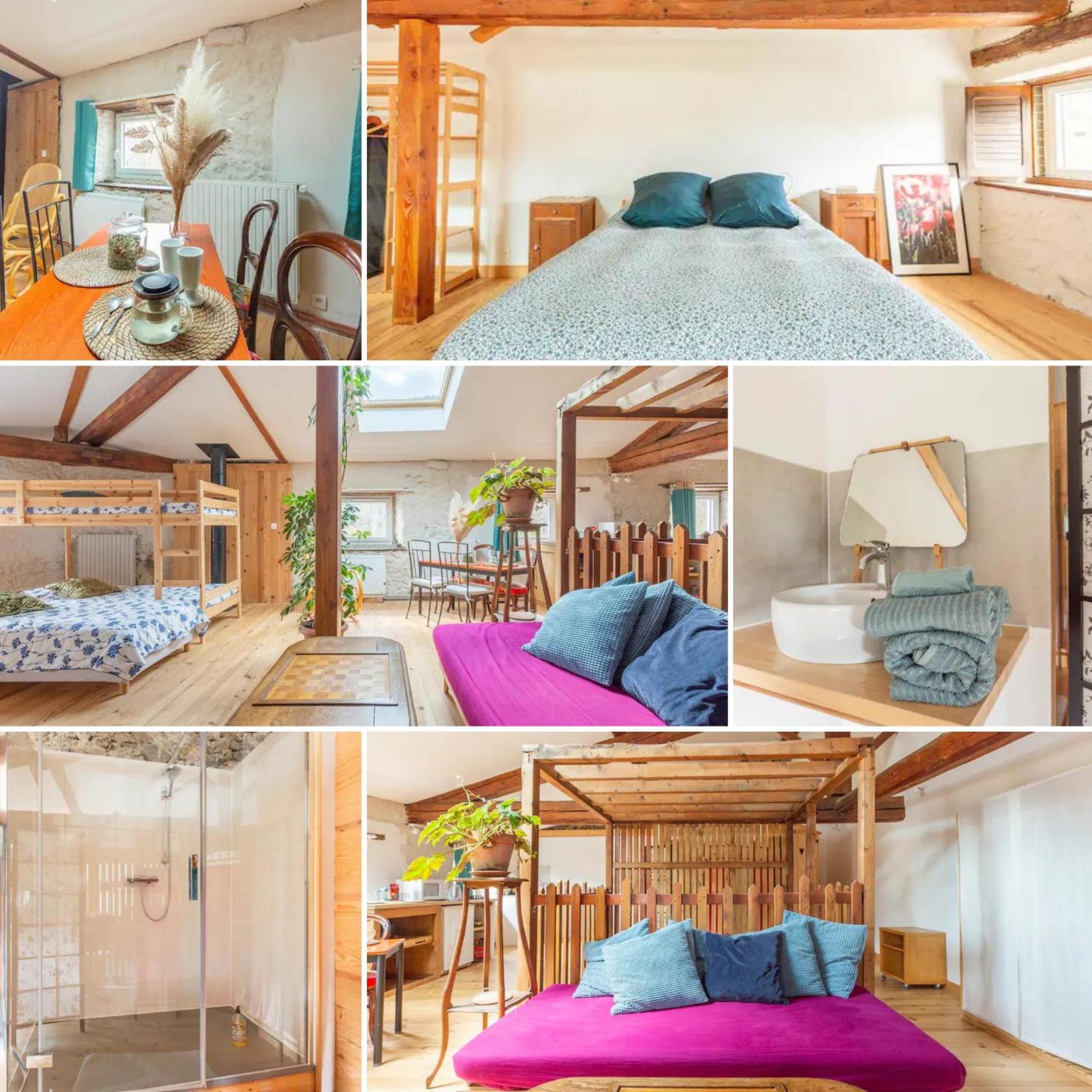 Chambre Triple Deluxe - Gite De La Louve Fougax-et-Barrineuf Eksteriør bilde